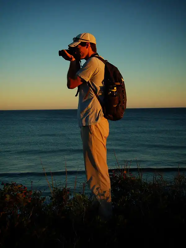 me looking through the view