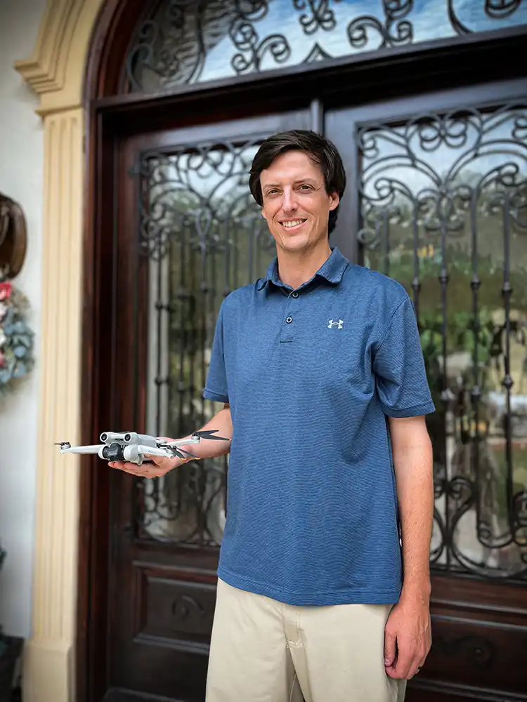 me with a drone in my hand