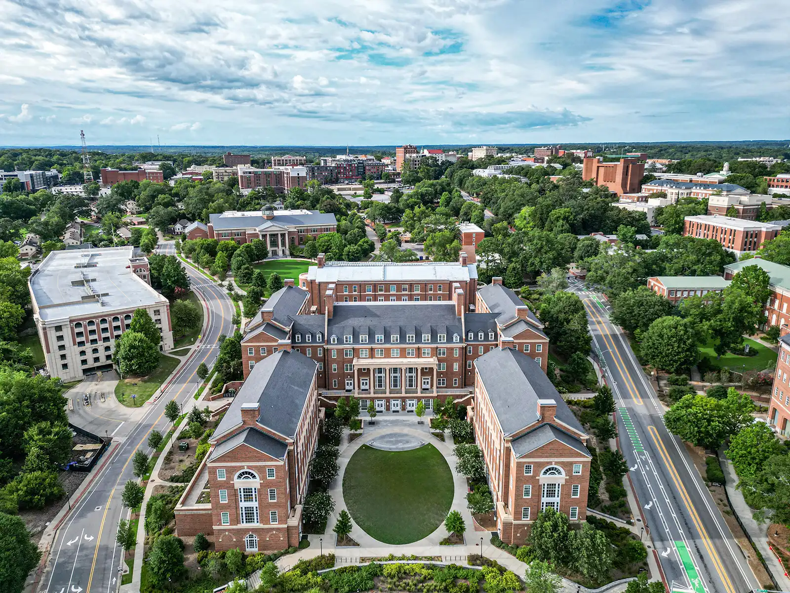 aerial photo of Terry Business College at University of Georgia in Athens, GA
