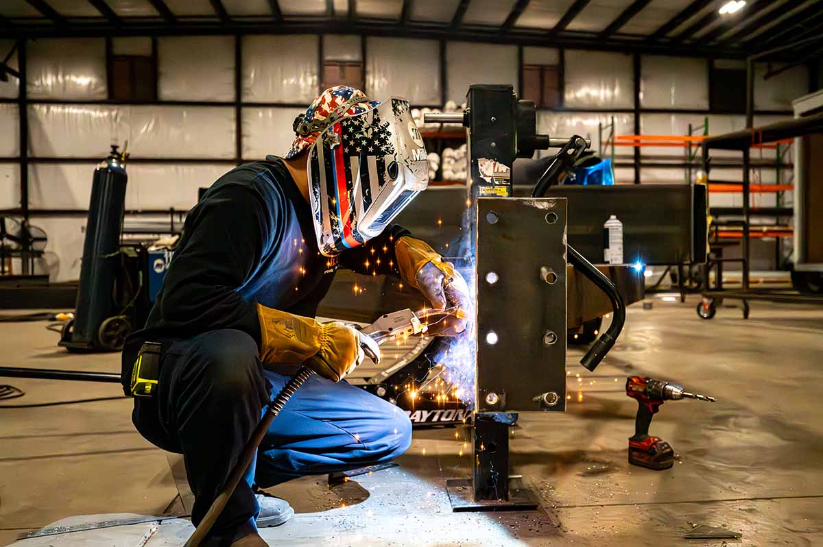 Commercial welding and fabrication photography