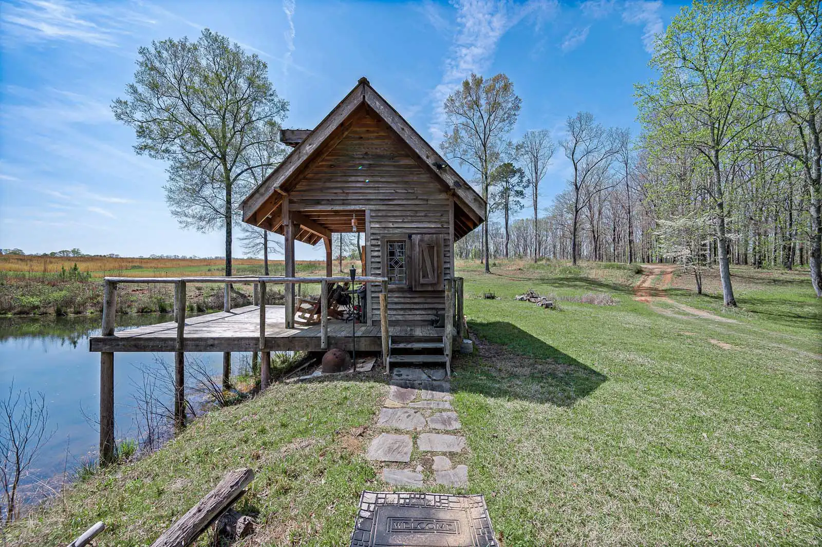 Custom tackhouse with dock