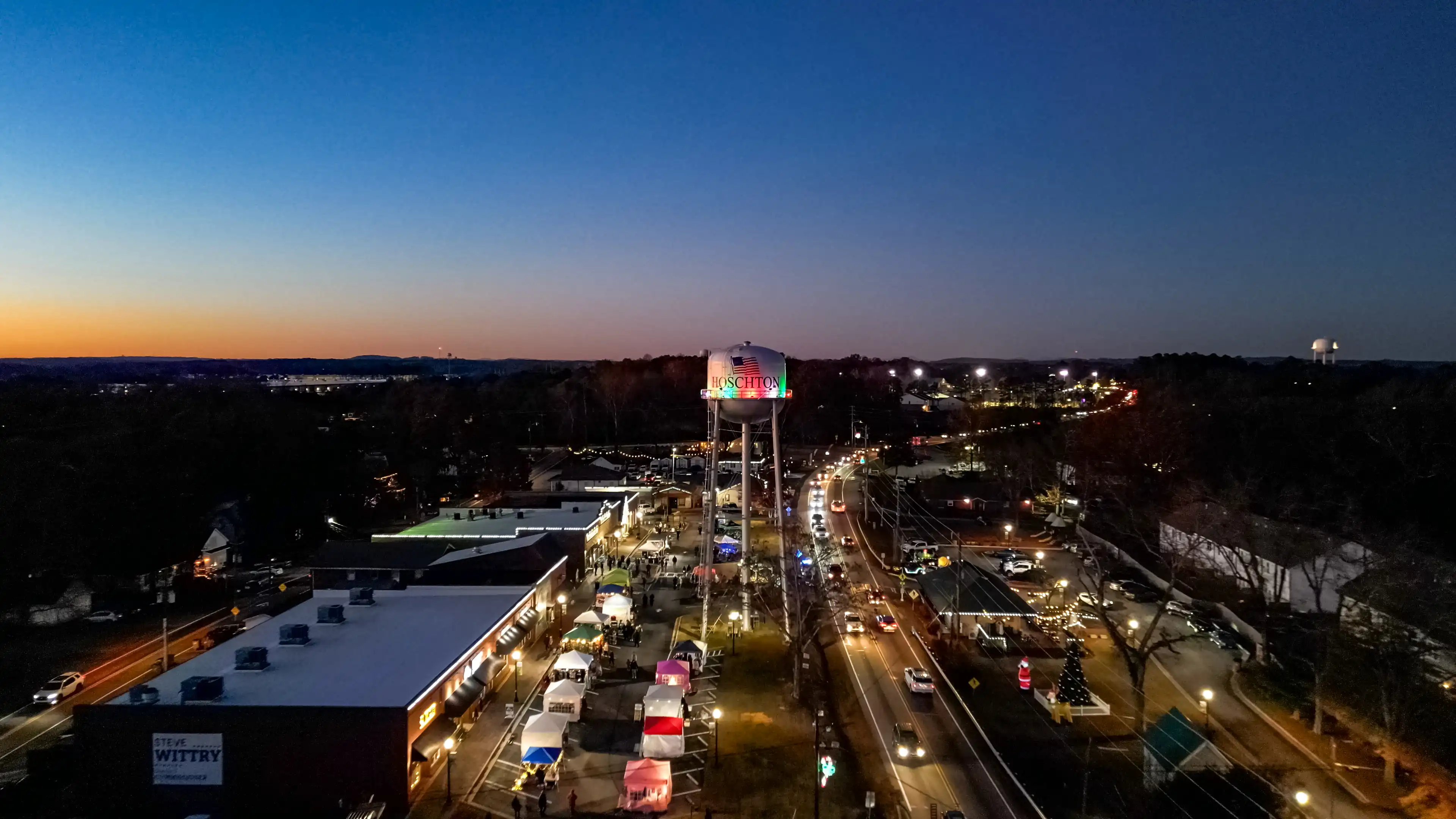 Cinematic aerial video frame from a Georgia property