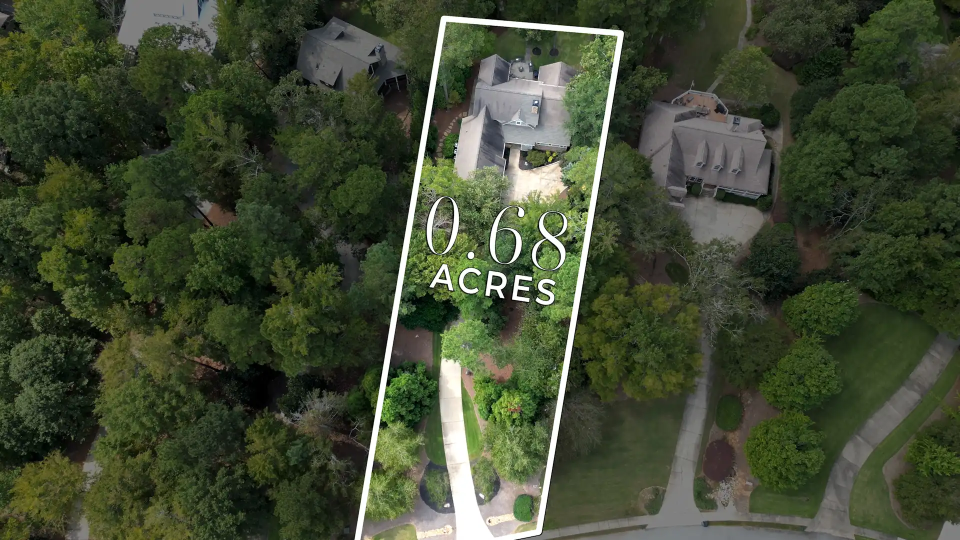 Aerial real estate photograph showing property location and surrounding land