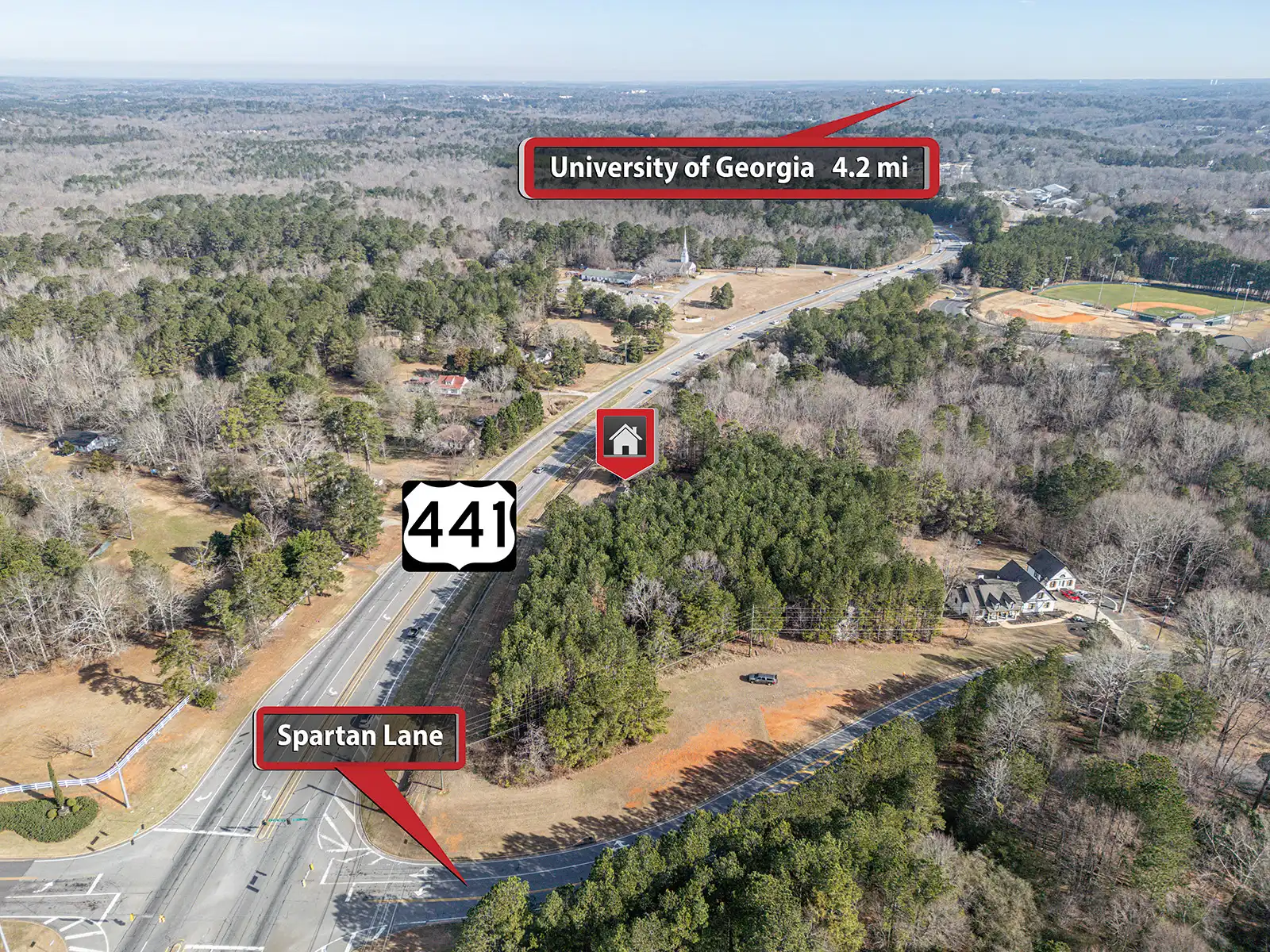 8420 Macon Highway Drone Photos in Athens, GA