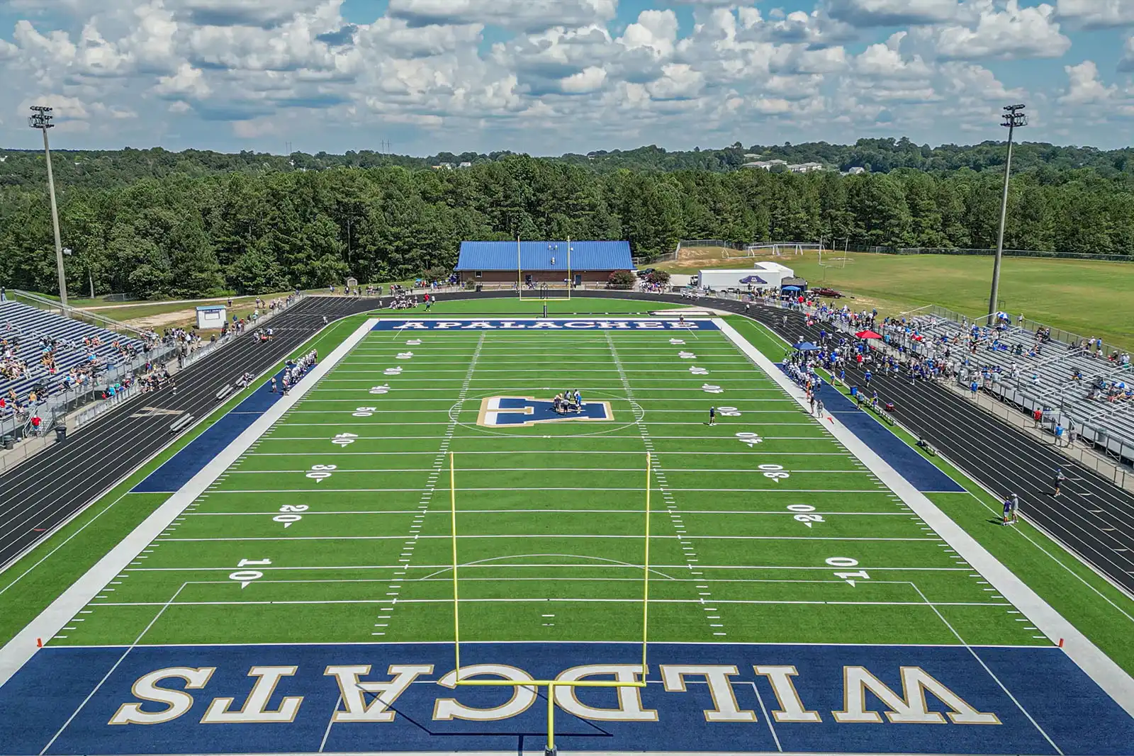 Apalachee High School Football Field Drone Photo in Winder, GA