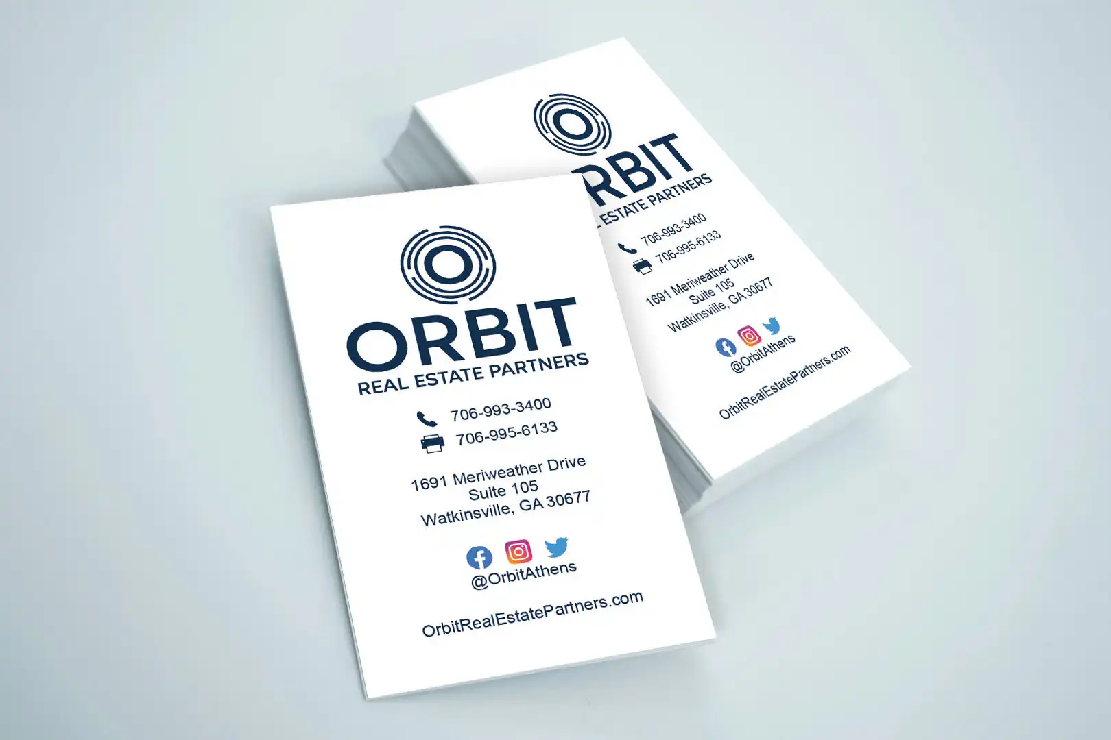 Business Cards for Orbit Real Estate Partners in Watkinsville, GA image 2