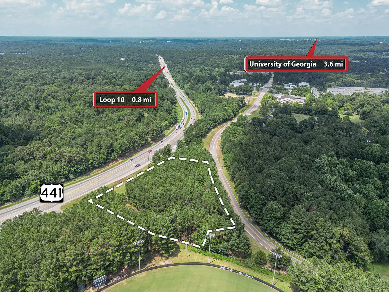 Commercial Lot Drone Photos - Rockinwood Drive in Athens, GA image 3