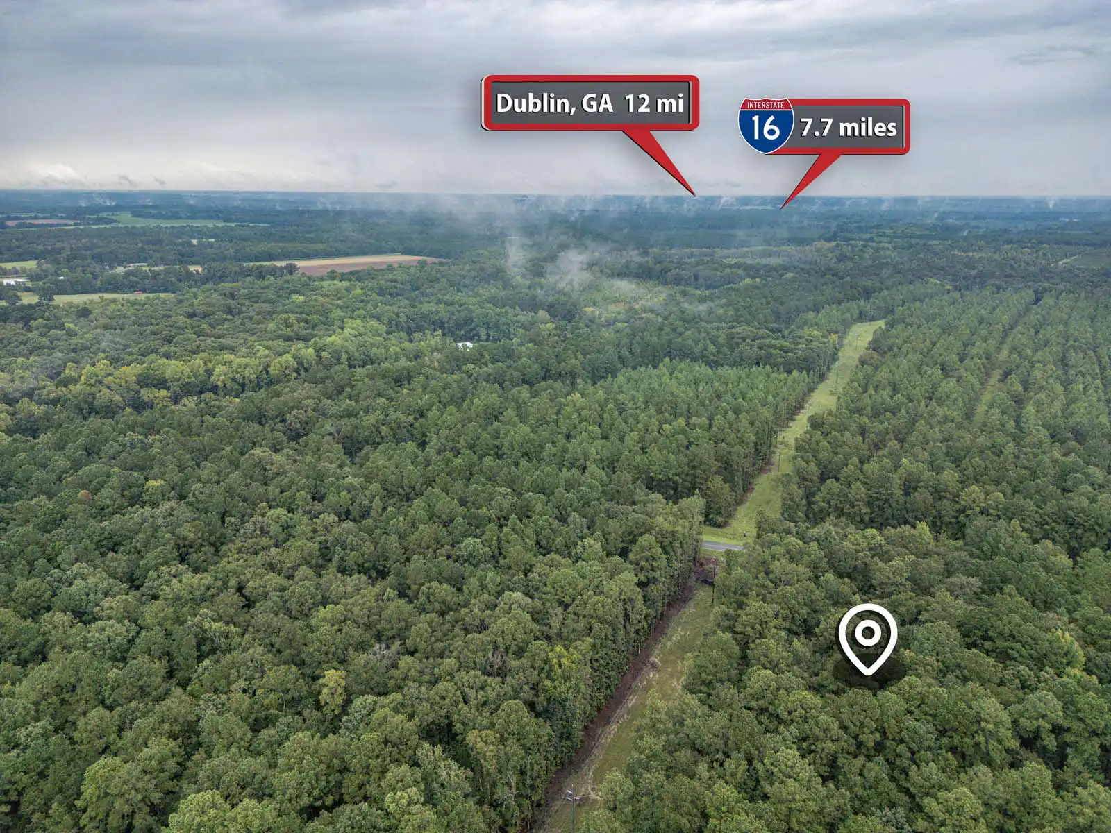 Timberland Lot Drone Photos in Dexter, GA image 5