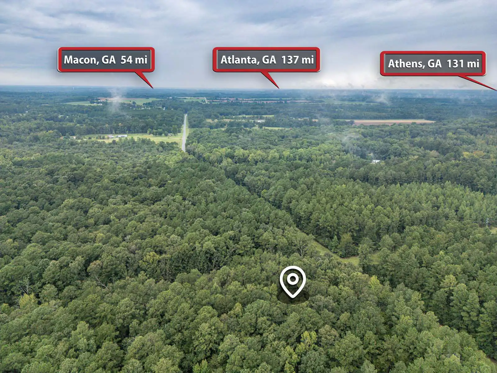 Timberland Lot Drone Photos in Dexter, GA image 4