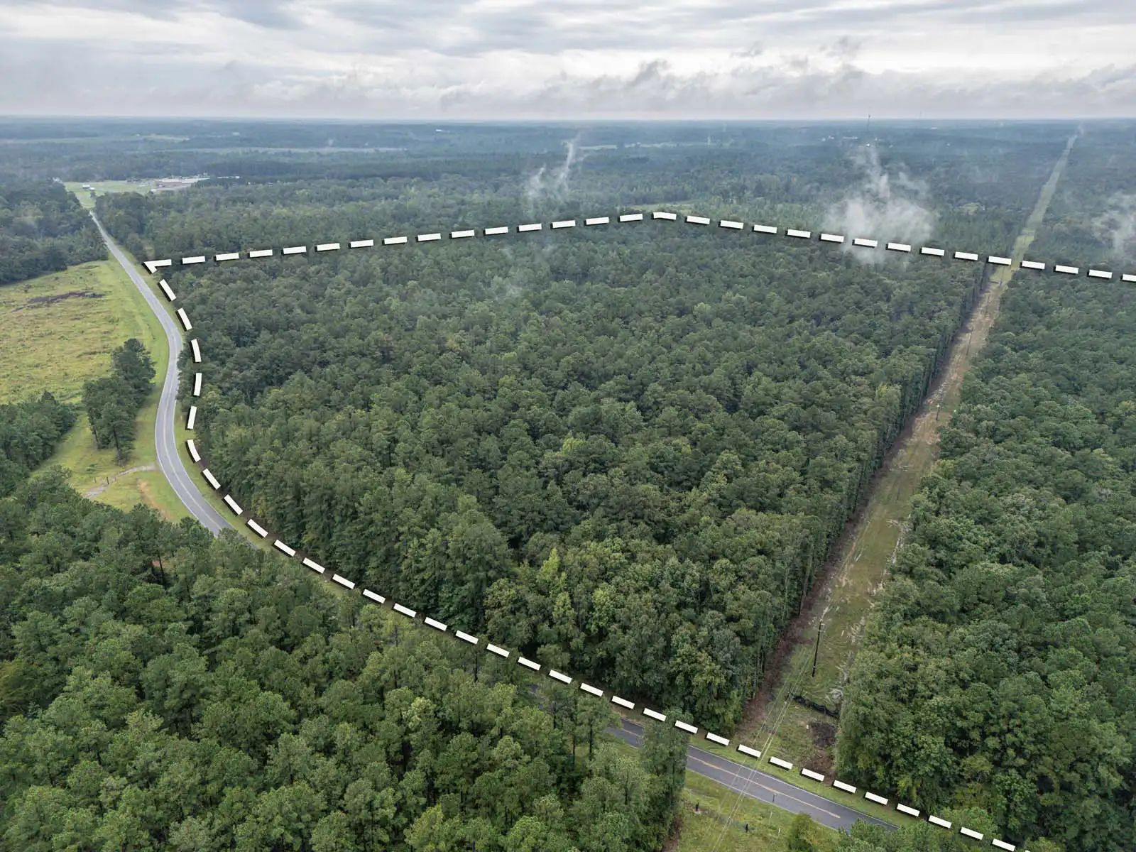 Timberland Lot Drone Photos in Dexter, GA image 2