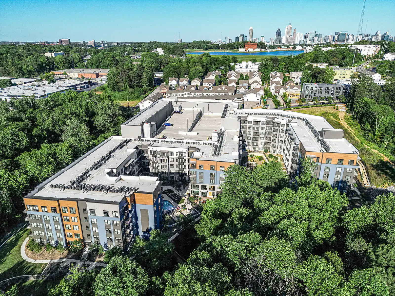Novel West Apartments Drone Photos in Midtown, Atlanta, GA image 2