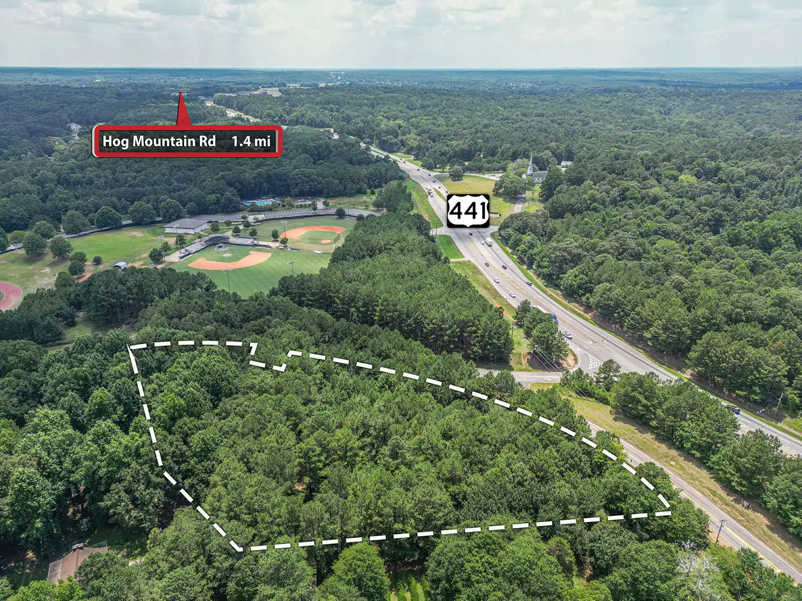 Residential Lot Drone Photos - Rockinwood Drive in Athens, GA image 5