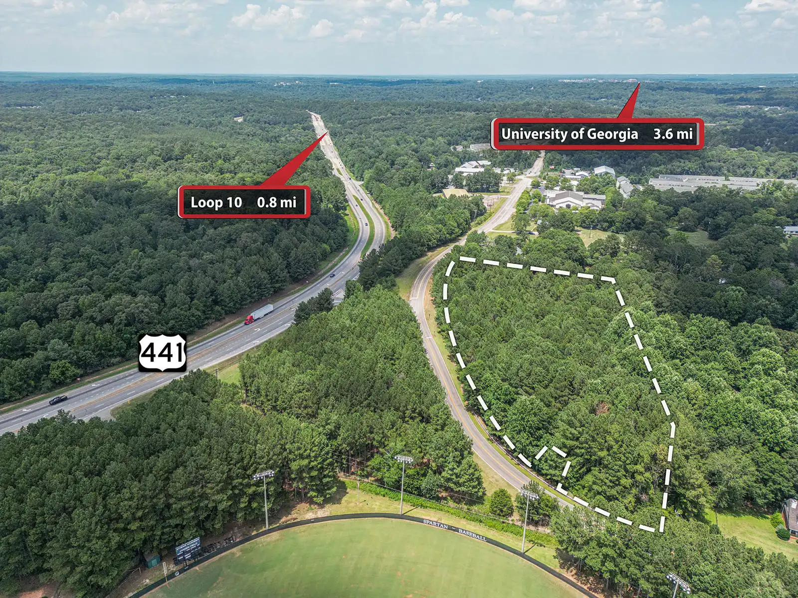 Residential Lot Drone Photos - Rockinwood Drive in Athens, GA image 4