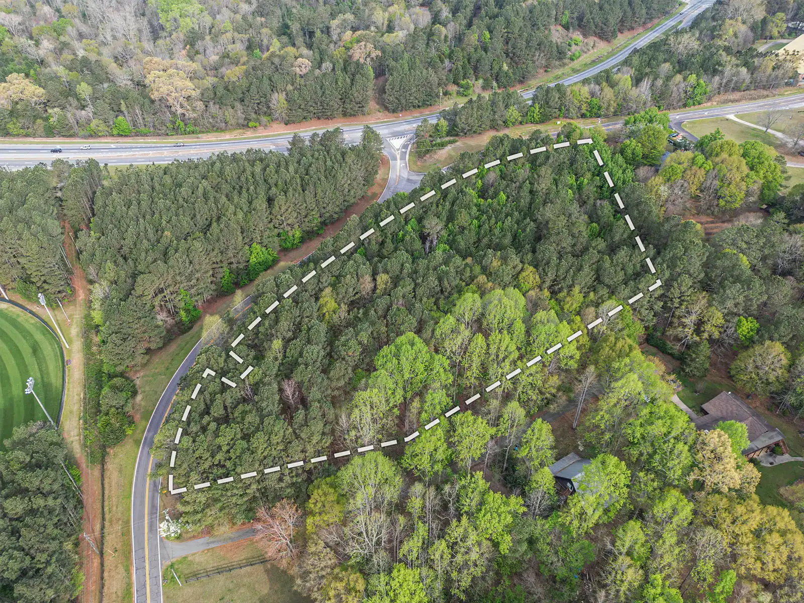 Residential Lot Drone Photos - Rockinwood Drive in Athens, GA image 2