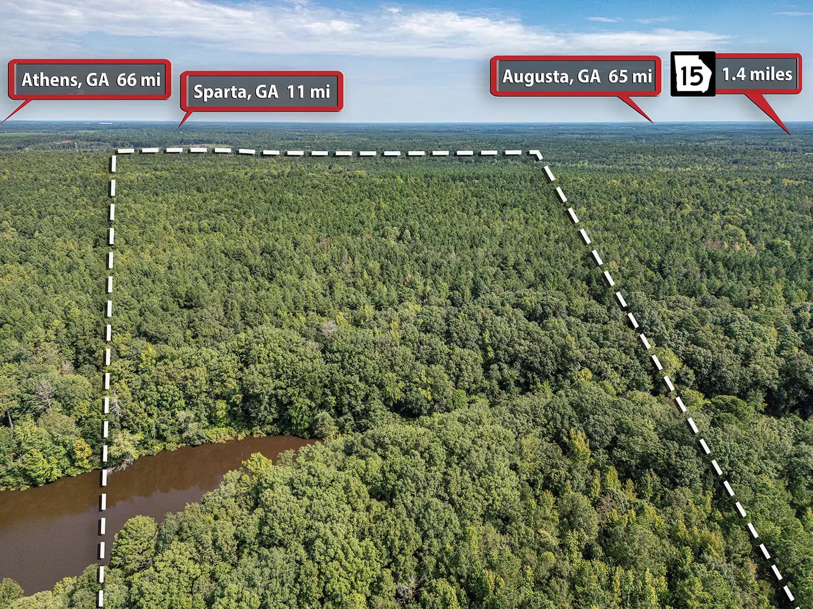 Timberland Lot With Creek, Field, and Lake Access Photos in Sparta, Georgia image 5