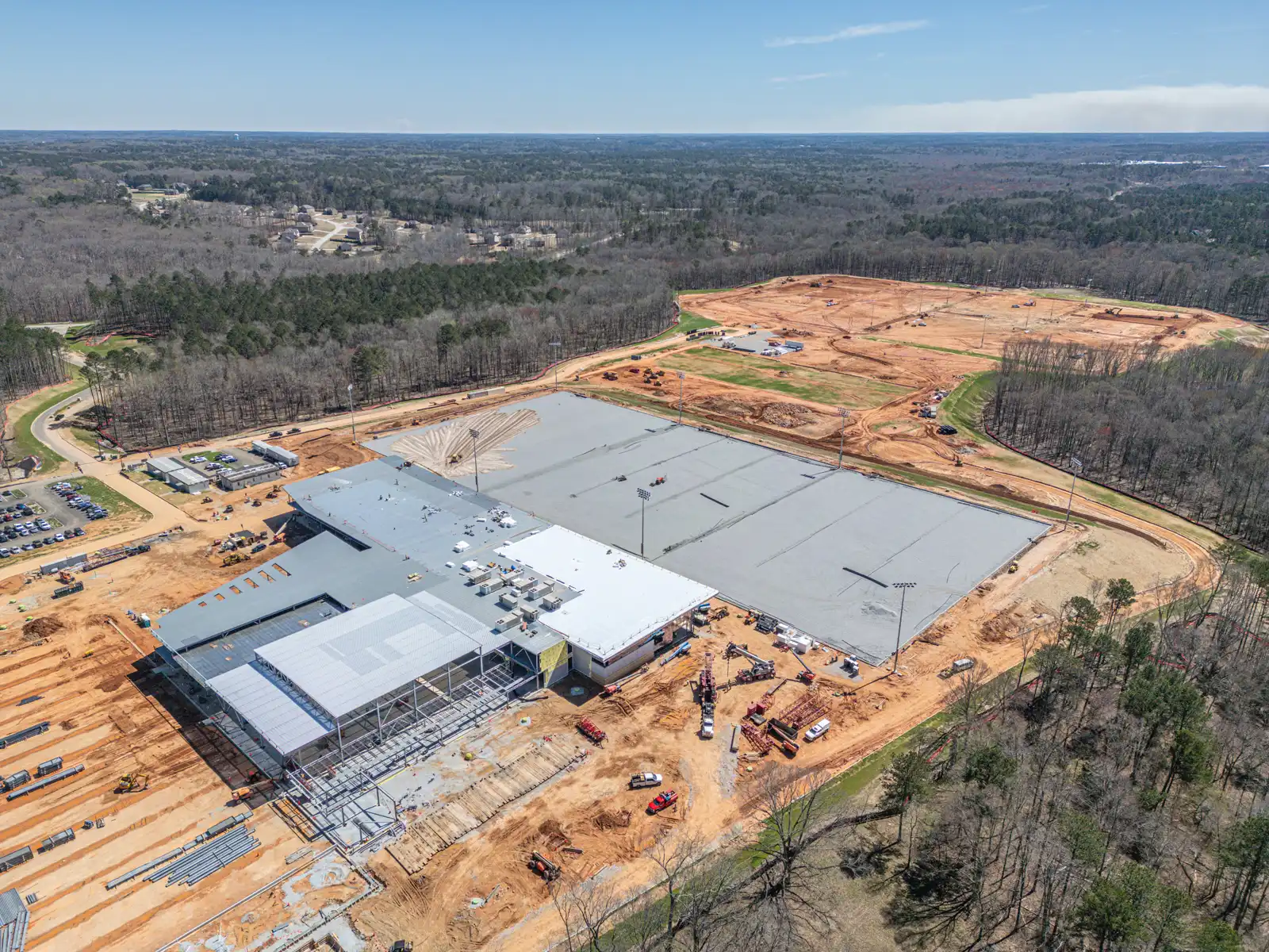 United States Soccer Training Facility Progress Drone Photos in Fayetteville, GA