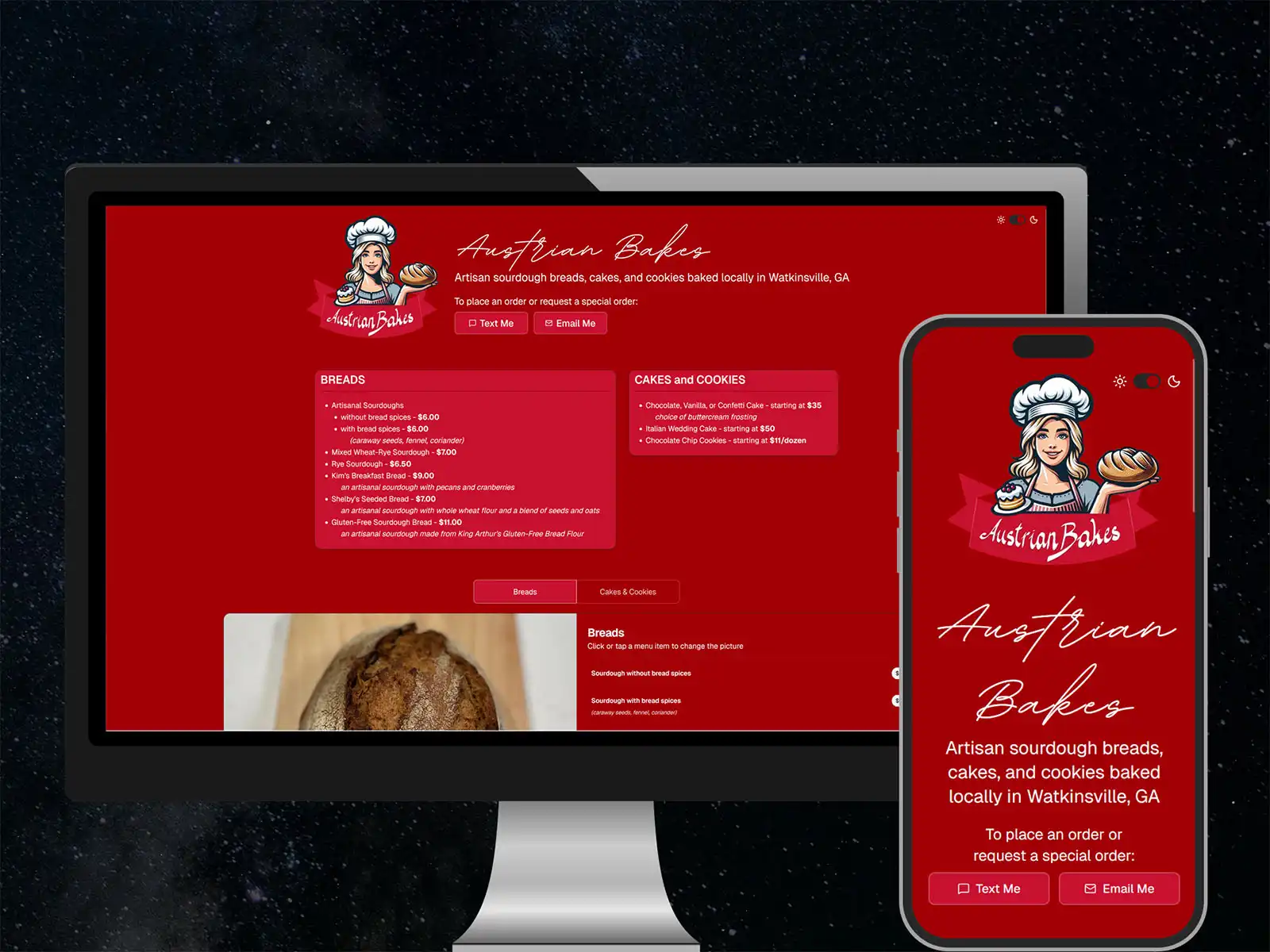 Next.js Website for Austrian Bakes in Watkinsville, GA