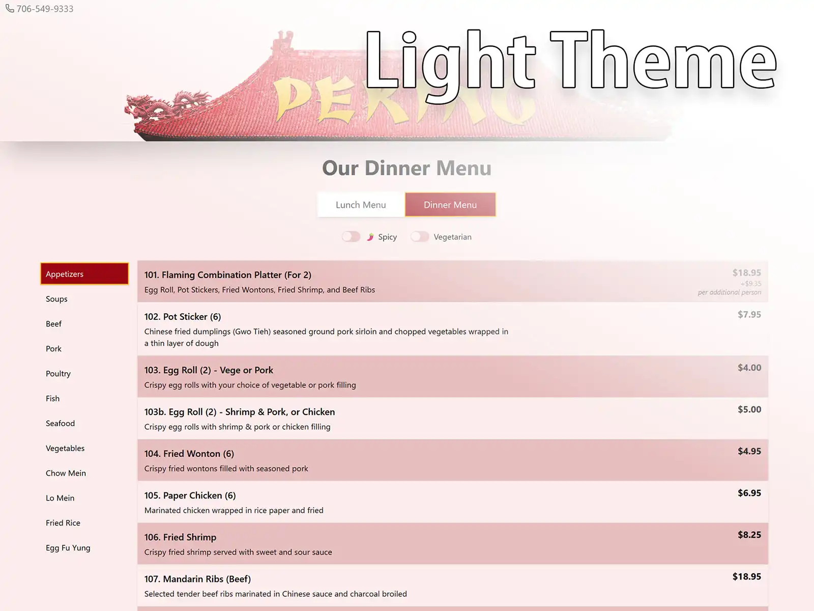 Next.js Website for Peking Restaurant in Athens, GA image 3
