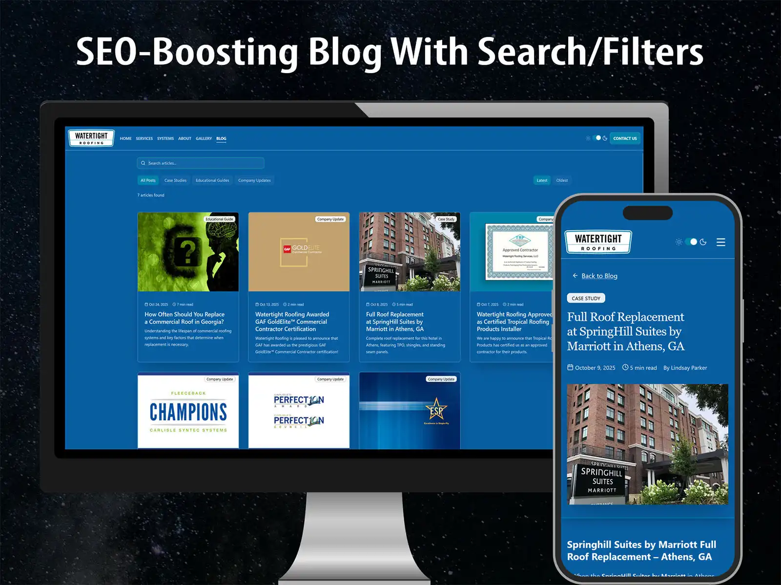 Next.js Website for Watertight Roofing in Winder, GA image 4